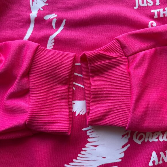 Cat Graphic Sweatshirt Womens 2XL Pink Polyester Relaxed Fit Casual Style - Picture 4 of 6